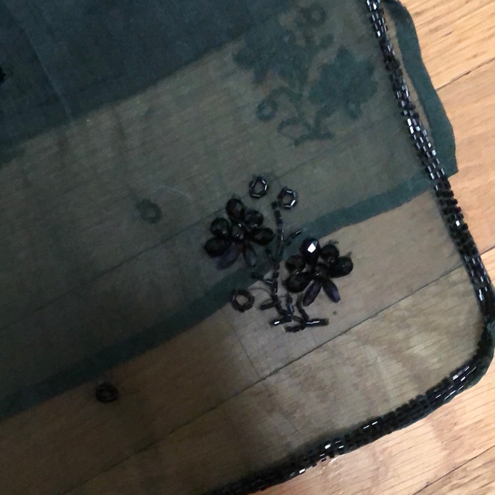 NWT Gold Hawk silk skirt with beads - Picture 5 of 7